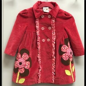 Pink Velour Sam and Sydney Lined Jacket - 2T